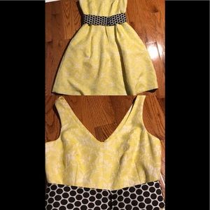 Yellow floral sleeveless dress